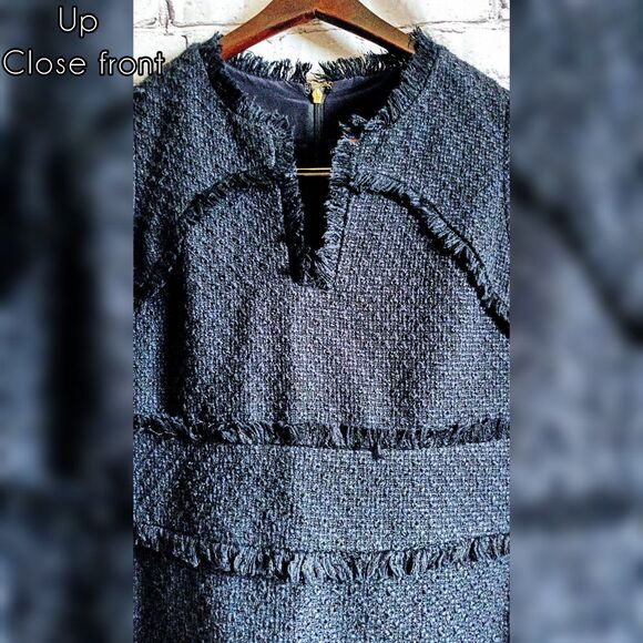 Tory Burch natalia sleeveless dark Blue tweed dress - Picture 3 of 9